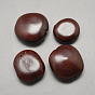 Undyed & Natural Wood Beads, 35~49x35~47x17~22mm, Hole: 3mm