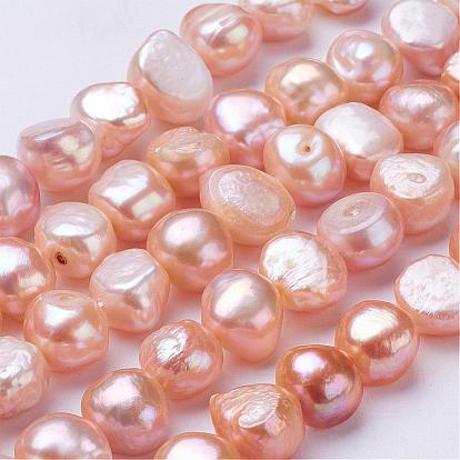 Hilos de perlas de agua dulce cultivadas naturales, pepitas