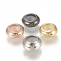 Brass Beads, with Rubber Inside, Slider Beads, Stopper Beads