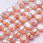 Natural Cultured Freshwater Pearl Beads Strands, Nuggets