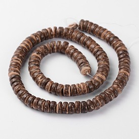 Natural Coconut Rondelle Bead Strands