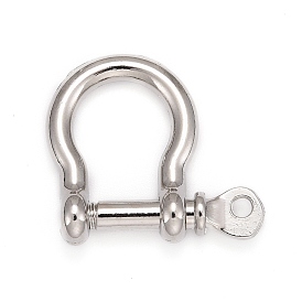 Сплав d-образное кольцо анкерные дужки, 25x25 мм, отверстие : 2.5 мм