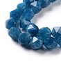 Natural Quartz Beads Strands, Faceted Polygon, Dyed & Heated