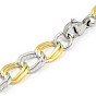 Fashionable 304 Stainless Steel Cuban Link Chain Bracelets, with Lobster Claw Clasps, 8-1/2 inch (215mm), 9mm