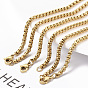 201 Stainless Steel Box Chain Necklace, with Lobster Claw Clasps