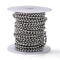 304 bille en acier inoxydable perlé chaînes, soudé, chaîne de décoration, 2.5mm