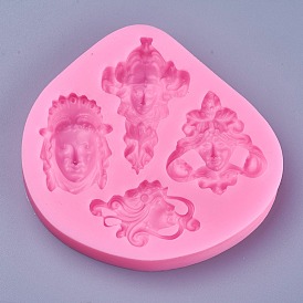 Moules en silicone de qualité alimentaire, moules fondants, pour la décoration de gâteau de bricolage, chocolat, candy, fabrication de bijoux en résine uv & résine époxy, déesse grecque