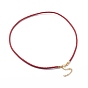 Braided Waxed Polyester Cord Necklaces Making, with 304 Stainless Steel Lobster Claw Clasps