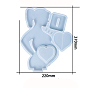 Pregnant Woman with Heart Picture Frame Food Grade Silicone Molds, for UV Resin, Epoxy Resin Craft Making, for Mother's Day