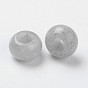 Gemstone European Beads, Import Labradorite, without Core, Large Hole Beads, Rondelle, 14x8mm, Hole: 5mm
