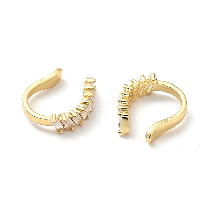 Aretes con circonitas cúbicas transparentes, joyas de latón para orejas no perforadas, sin plomo y cadmio