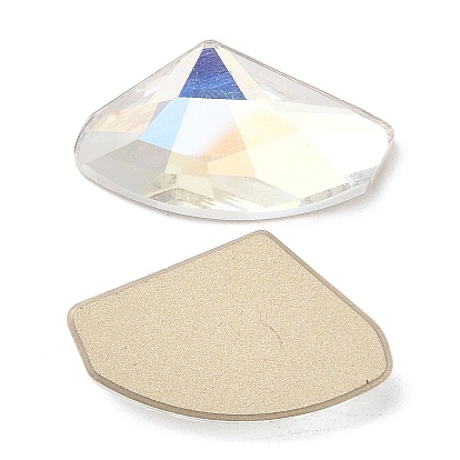 K 5 cabujones de diamantes de imitación de cristal, espalda y espalda planas, facetados, forma de hacha