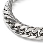 304 Stainless Steel Cuban Link Chains Bracelets for Men & Women, with Owl Pattern