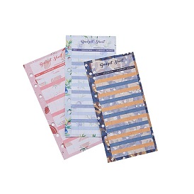 12 feuilles papier carte budgétaire, accessoires de reliure, rectangle