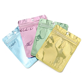 Emballage en plastique sacs à fermeture éclair yinyang, pochettes supérieures auto-scellantes, rectangle