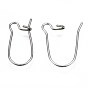 304 Stainless Steel Hoop Earring Findings, Kidney Ear Wire, Rings