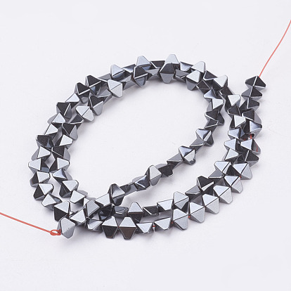 Non-magnetic Synthetic Hematite Beads Strands, Rhombus