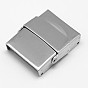 Rectangle 201 Stainless Steel Watch Band Clasps, 25x22x7mm, Hole: 3x18mm