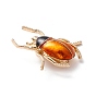Broche en émail scarabée, broche en alliage d'insectes exquis pour femme fille, or