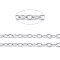 201 Stainless Steel Cable Chains, for DIY Jewelry Making, Unwelded, with Spool, Oval