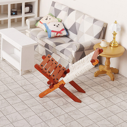 Деревянные миниатюрные украшения в форме стула, аксессуары для домашнего кукольного домика с микро-ландшафтом, притворяясь опорными украшениями