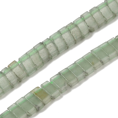 Natural Green Aventurine Beads Strands, 2-Hole, Rectangle