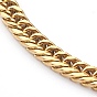 304 Stainless Steel Diamond Cut Curb Chain Bracelets, with Lobster Claw Clasps