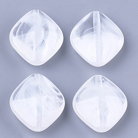 Acrylic Beads, Imitation Gemstone, Rhombus