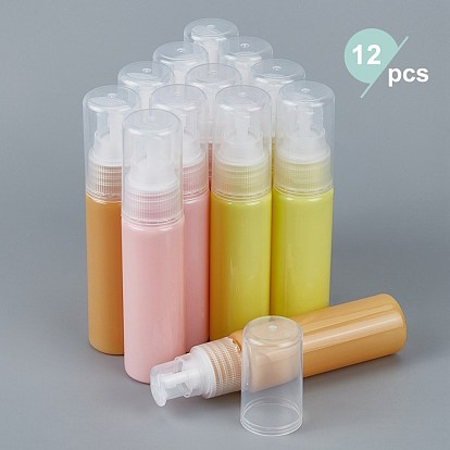 30ML Empty PET Pump Press Bottles, with 2ml Disposable Dropper, Mini Transparent Plastic Funnel Hopper and Label Paster