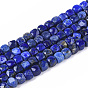 Lapis-lazuli, brins de perles naturels , facette, cube