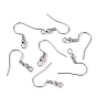 316 Surgical Stainless Steel Earring Hooks, with Horizontal Loop, Ear Wire, 20.5x20x3mm, Hole: 2.5x2mm, Pin: 0.8mm