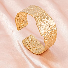 Stainless Steel Textured Cuff Bangle