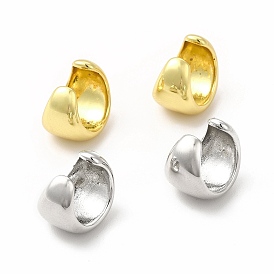 Rack Plating Brass Cuff Earrings for Women, Long-Lasting Plated, Lead Free & Cadmium Free