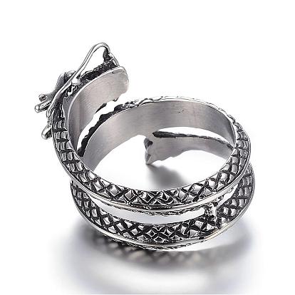 316 anneaux à bande large en acier inoxydable chirurgical, Dragon