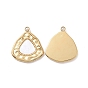 Natural White Shell Pendants, with Ion Plating(IP) 304 Stainless Steel Findings, Triangle Charm