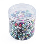 Cuentas de perlas de imitación de vidrio, rondo, con columna de contenedores de cuentas acrílicas