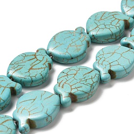 Synthetic Turquoise Beads Strands, Peach