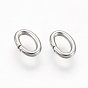 304 Stainless Steel Jump Rings Jewelry Findings, Closed but unsolder, Oval