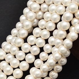 Nacre rondes surface mate rangées de perles