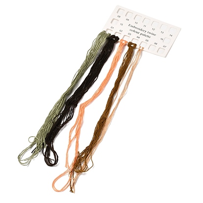 Наборы для вышивки своими руками, включая пяльцы из искусственного бамбука, железа контакты, вышитая ткань, хлопковые цветные нитки для вышивки