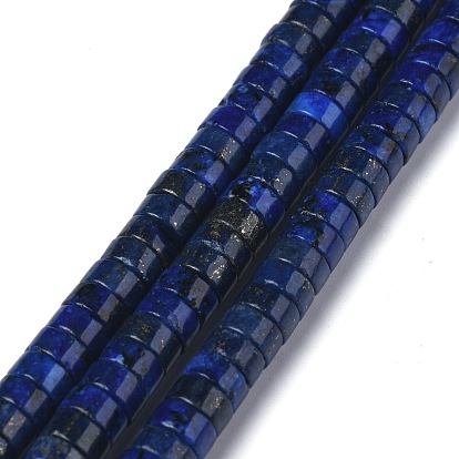 Naturales lapis lazuli de hebras de cuentas, teñido, perlas heishi, Disco redondo plano