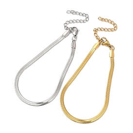 304 Stainless Steel Herringbone Chain Bracelet for Men Women