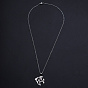 201 Stainless Steel Pendants Necklaces, with Cable Chains and Lobster Claw Clasps, Fish