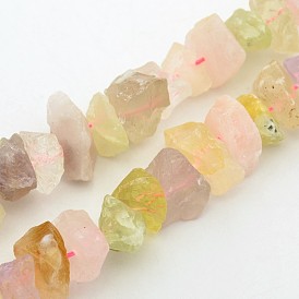 Natural Gemstone Nuggets Bead Strands, 12~16x6~15mm, Hole: 1mm, about 15.7 inch