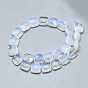 Opalite Beads Strands, Faceted, Square