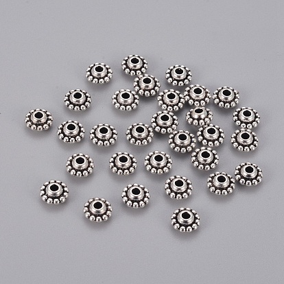 Tibetan Style Alloy Spacer Beads, Lead Free and Cadmium Free, Flower