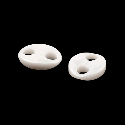 Bioceramics Zirconia Ceramic Connector Charms, No Fading and Hypoallergenic, Nickel Free, Coffee Bean