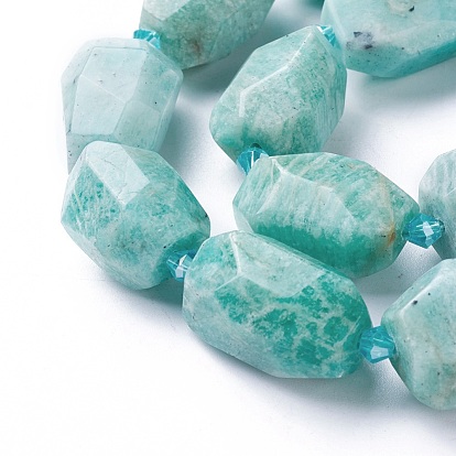 Natural Amazonite Beads Strands, Faceted, Polygon