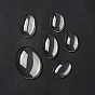 Transparent Glass Cabochons, Oval, Mixed Style