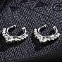 Personality Brass Cubic Zirconia Clip-on Nose Septum Rings, Nose Piercing Jewelry, Circular/Horseshoe Barbell